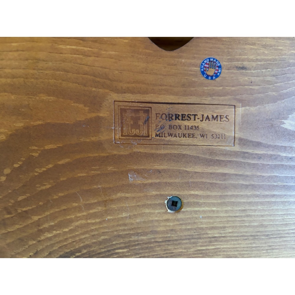 Forrest-James Vintage Wood Wall Shelf Heart Cutout 3 Peg Hooks Country Farmhouse - Picture 6 of 8